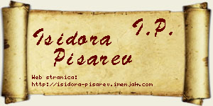 Isidora Pisarev vizit kartica